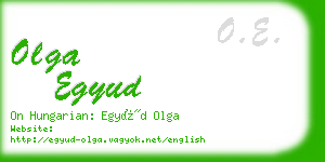 olga egyud business card